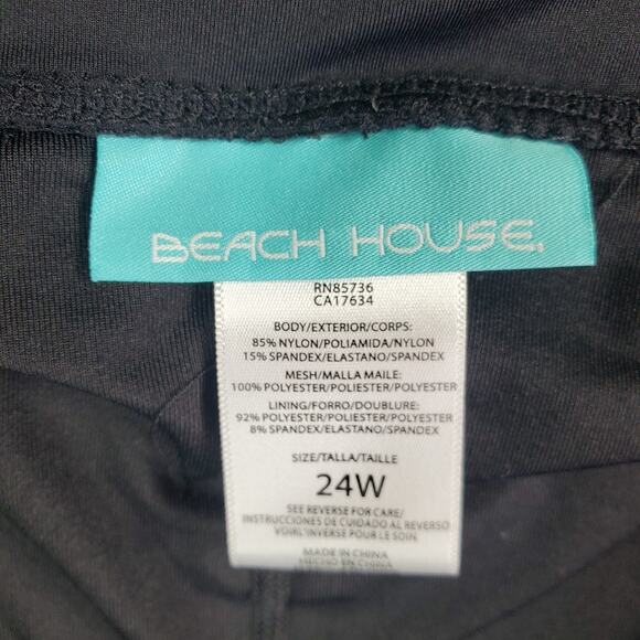 Beach House Plus Size Emma Pull On Swim Skort Black Size 24W Skirt 3X - Picture 7 of 8